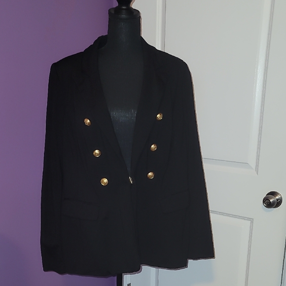 Lane Bryant Black Blazer with Gold Buttons SZ: 18 - Picture 2 of 9